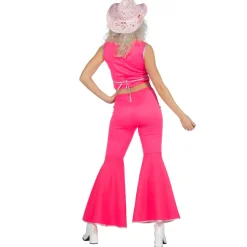 SALE Damen-Kostüm Western-Schlaghose und Weste, pink, Gr. 36