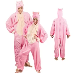 SALE Damen- und Herren-Kostüm Overall Schwein, Gr. S bis 165cm Körpergröße - Plüschkostüm, Tierkostüm