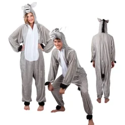 SALE Damen- und Herren-Kostüm Overall Esel, Gr. S bis 165cm Körpergröße - Plüschkostüm, Tierkostüm