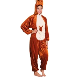 SALE Damen- und Herren-Kostüm Overall Känguru, Gr. S bis 165cm Körpergröße - Plüschkostüm, Tierkostüm