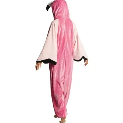 SALE Damen- und Herren-Kostüm Overall Flamingo, Gr. XL bis 190cm Körpergröße - Plüschkostüm, Tierkostüm