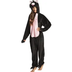 SALE Damen- und Herren-Kostüm Overall Katze, Gr. S bis 165cm Körpergröße - Plüschkostüm, Tierkostüm