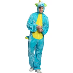 SALE Damen- und Herren-Kostüm Overall Seepferdchen, Gr. S bis 165cm Körpergröße - Plüschkostüm, Tierkostüm
