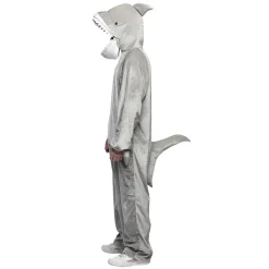 SALE Damen- und Herren-Kostüm Overall Hai, Gr. S bis 165cm Körpergröße - Plüschkostüm, Tierkostüm