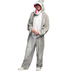 SALE Damen- und Herren-Kostüm Overall Hai, Gr. S bis 165cm Körpergröße - Plüschkostüm, Tierkostüm