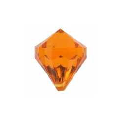 SALE Deko Diamant-Perlen, orange, 6 Stück
