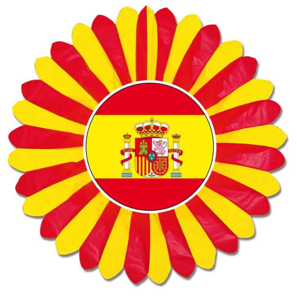 SALE Deko-Fächer Spanien rot-gelb, ø 60 cm, schwer entflammbar