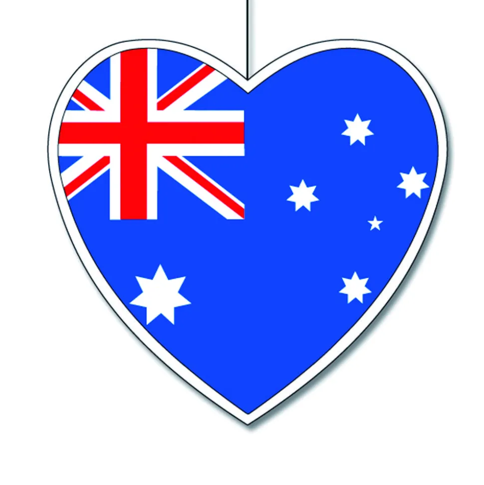 SALE Deko-Hänger Australien Herz, 30 cm