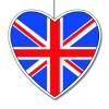 SALE Deko-Hänger Großbritannien Herz, 30 cm