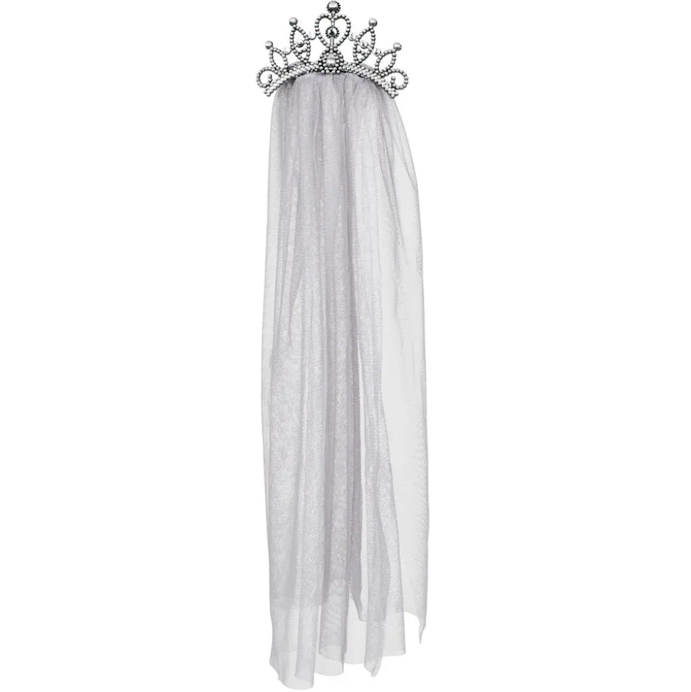 SALE Diadem mit Schleier, silber