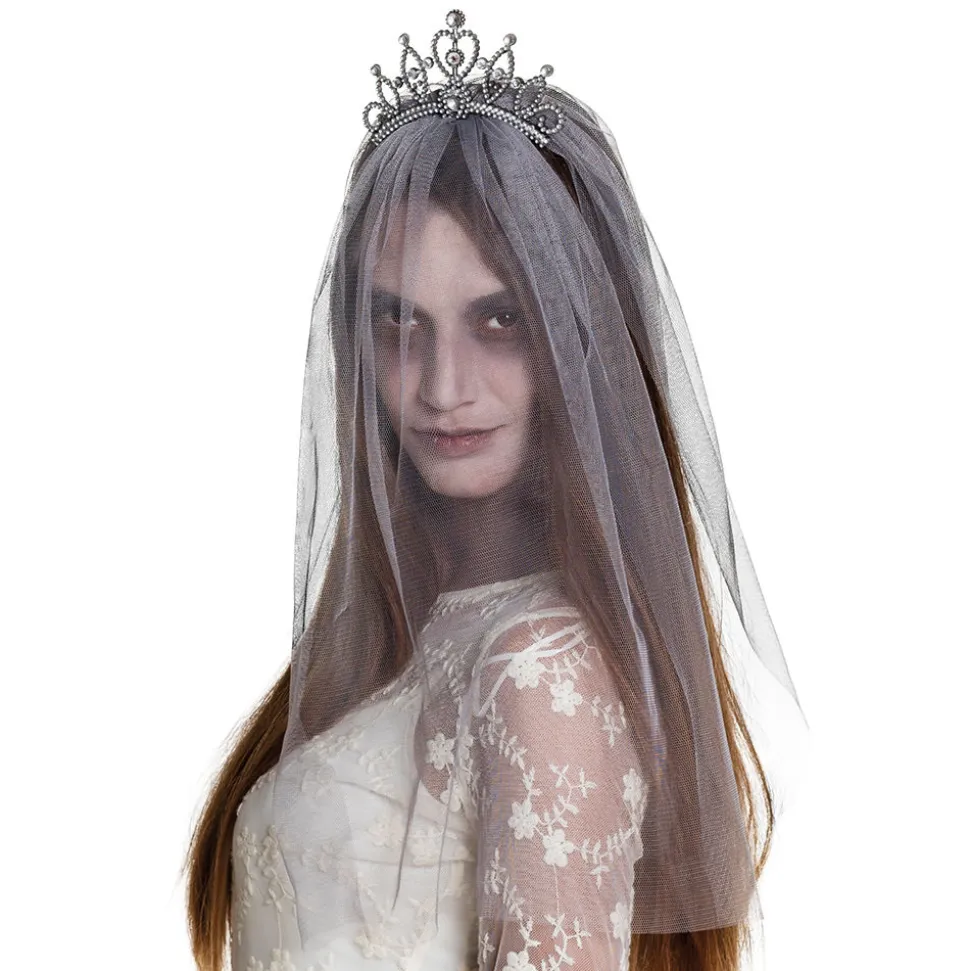 SALE Diadem mit Schleier, silber