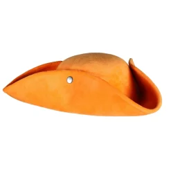 SALE Dreispitz Flair aus Samt, orange, Kopfweite 57-58cm