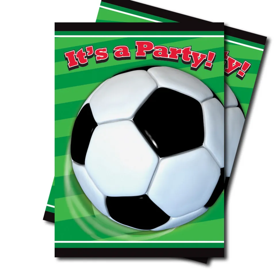 SALE Einladungskarten Kindergeburtstag, Fußball, 8 Stück
