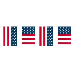 SALE Fahnenkette USA, 15 Fahnen, 10 m