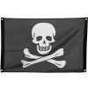 SALE Fahne Pirat mit Totenkopf und Ösen, 60 x 90 cm