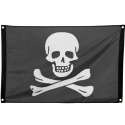 SALE Fahne Pirat mit Totenkopf und Ösen, 60 x 90 cm