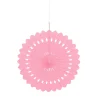 SALE Fächer / Rosette aus Papier, Raumdeko zum Aufhängen, Größe: ca. 40 cm, Farbe: Rosa