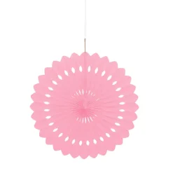 SALE Fächer / Rosette aus Papier, Raumdeko zum Aufhängen, Größe: ca. 40 cm, Farbe: Rosa