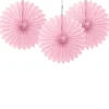SALE Fächer / Rosetten aus Papier, Raumdeko zum Aufhängen, Größe: ca. 15 cm, 3 Stück, Rosa