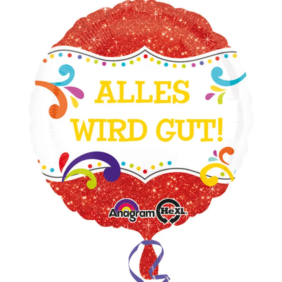 SALE Folienballon ALLES WIRD GUT! 45cm