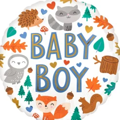 SALE Folienballon Baby Boy Woodland