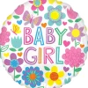 SALE Folienballon Baby Girl Floral Butterfly