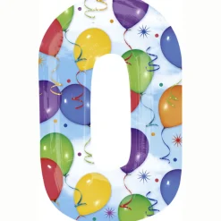 SALE Folienballon Große Zahl 0 Balloons, 55x88 cm
