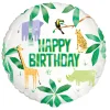 SALE Folienballon Happy Birthday Tier Safari, 45cm
