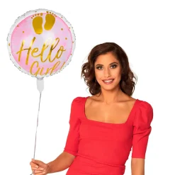 SALE Folienballon Hello Baby, rosa, ca. 45cm