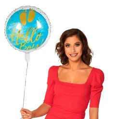 SALE Folienballon Hello Baby, blau, ca. 45cm