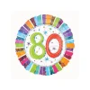 SALE Folienballon 80 Radiant Birthday, ca. 45 cm