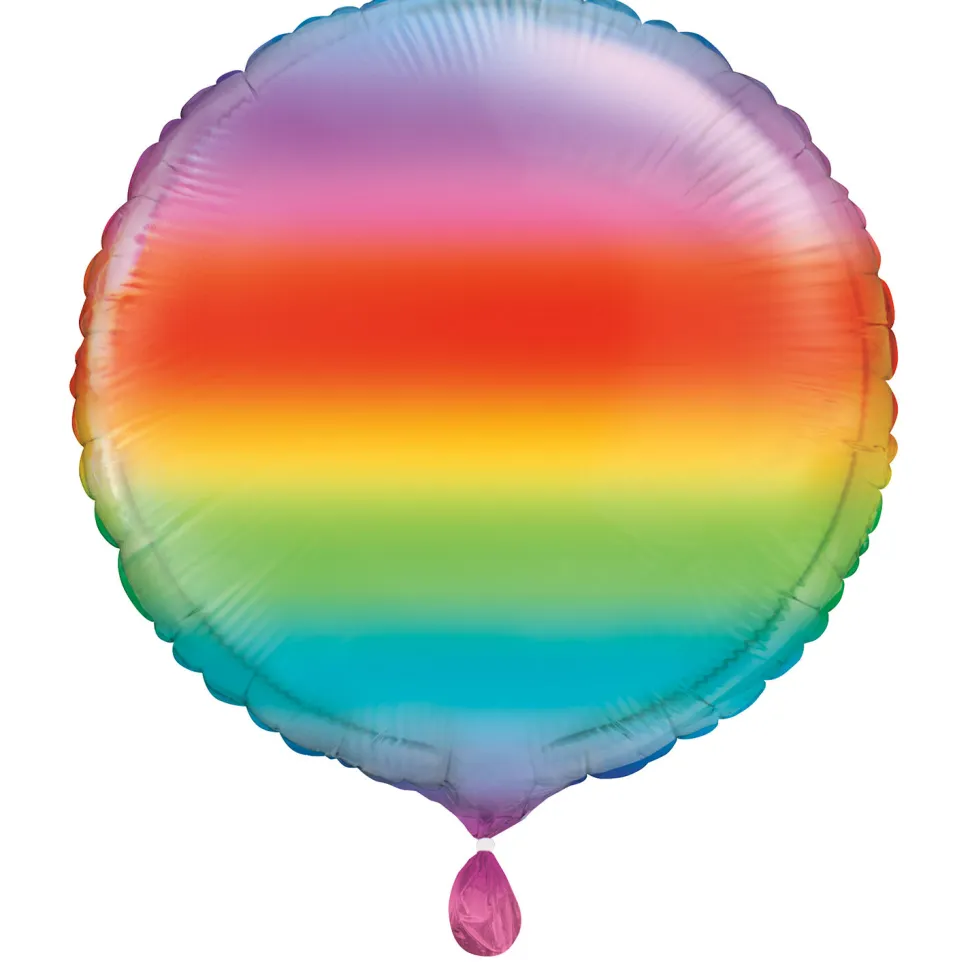 SALE Folienballon Rund Regenbogen, 45cm