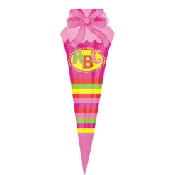 SALE Folienballon Schultüte Girl pink, ca. 111 cm