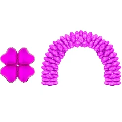 SALE Folienballons 4er, Herz, pink, 10 Stk., 43cm