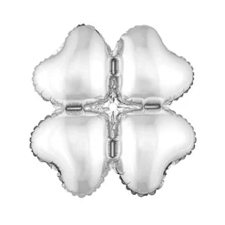 SALE Folienballons 4er, Herz, silber, 10 Stk., 43cm