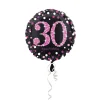 SALE Folienballon Sparkle Pink 30th, ca. 45 cm