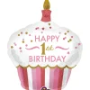 SALE Folienballon 1st Birthday Cupcake Pink 73x91cm