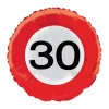 SALE Folienballon Verkehrsschild 30, 45 cm
