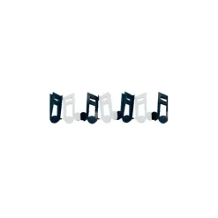 SALE Girlande Musiknoten, ca. 3 m, schwarz / weiß