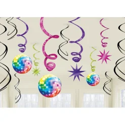 SALE Girlande 70's Disco Fever spiralförmig, 12 Stk