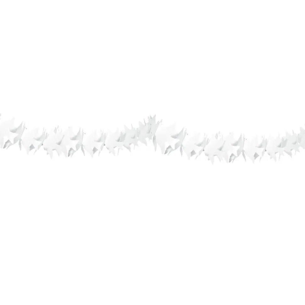 SALE Girlande Taube, Papier flammensicher 6m 1 Stk.