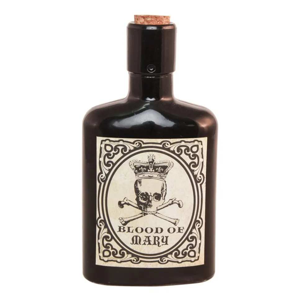 SALE Glasflasche / Flacon Halloween mit Korken, Schwarzes Gift, Größe ca. 19 cm