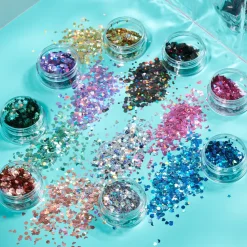 SALE Glitzer-Schminkstreu holographische Formen, 3g, rose-gold