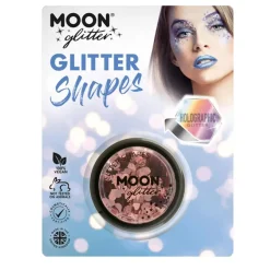 SALE Glitzer-Schminkstreu holographische Formen, 3g, rose-gold