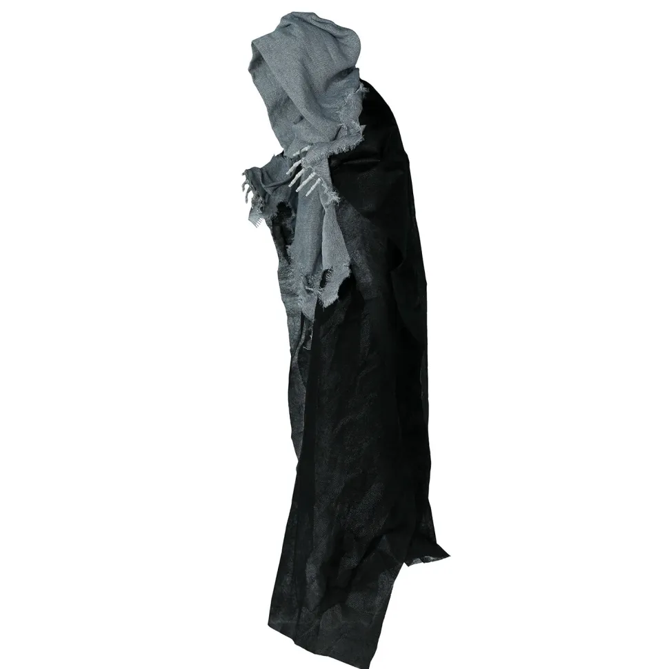SALE Halloween-Deko-Figur Fetzenskelett mit Licht-, Sound- und Bewegungseffekt, 90cm
