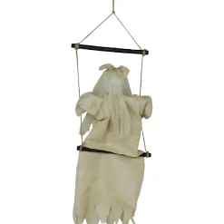 SALE Halloween-Deko-Figur Mädchen auf Schaukel, mit Licht- und Soundeffekt, 75cm