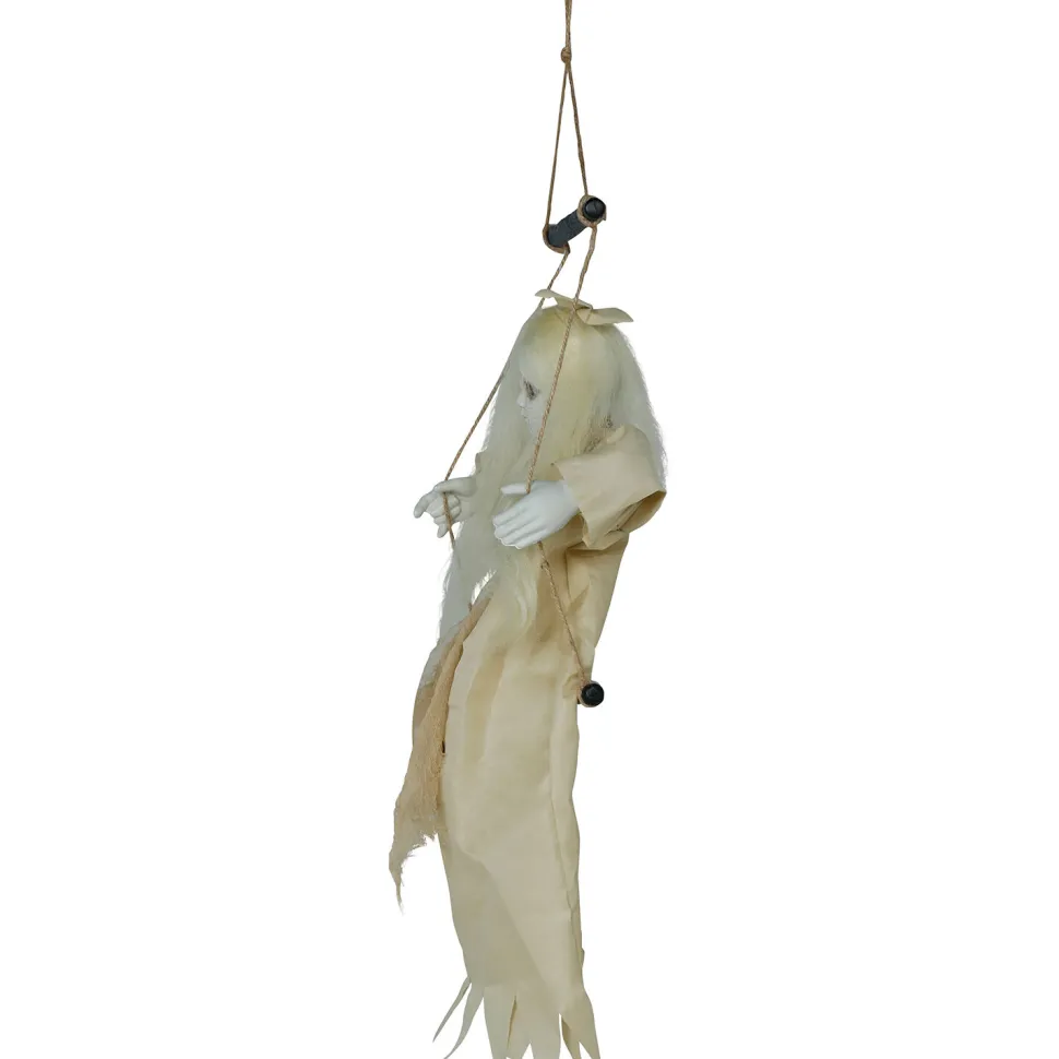 SALE Halloween-Deko-Figur Mädchen auf Schaukel, mit Licht- und Soundeffekt, 75cm