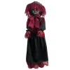 SALE Halloween-Deko-Figur Puppe rot-schwarz mit Licht, Sound und Bewegung, ca. 90cm