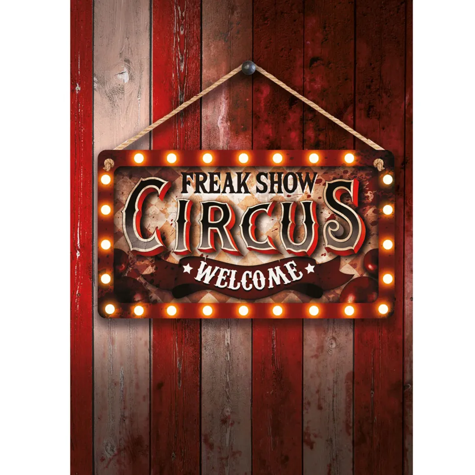 SALE Halloween-Deko Holz-Schild Horror-Zirkus, ca. 35x20cm