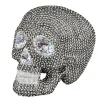 SALE Halloween-Deko Schädel mit Glitzersteinen, ca. 19 x 15cm, Totenschädel